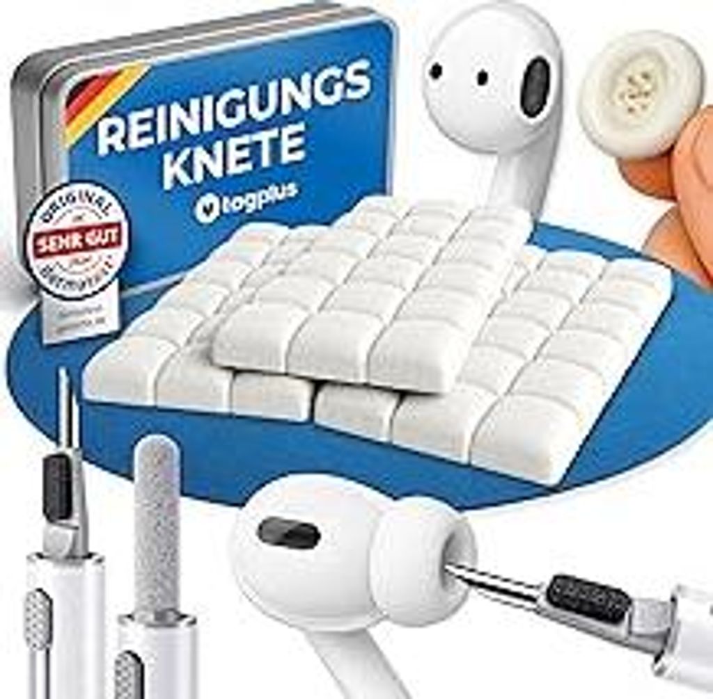 Reinigungsknete Handy & Kopfhörer inkl. Profi Reinigungs-Tool, Handy Reinigungsset für Airpods, Gadgets für Männer, ipad Zubehör, iPhone Zubeh...