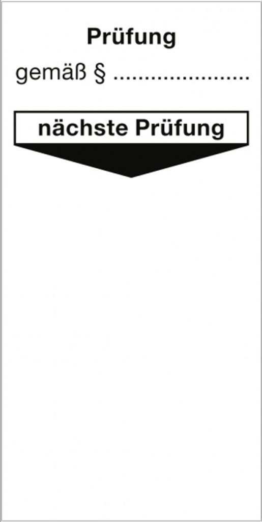 Dreifke Aufkleber Grundplakette Prüfung gemäß § nächste Prüfung,Dokumentenfo...