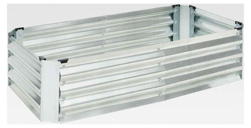 Hochbeet aus Metall 120 x 60 x 30 cm für Gemüse und Kräuter