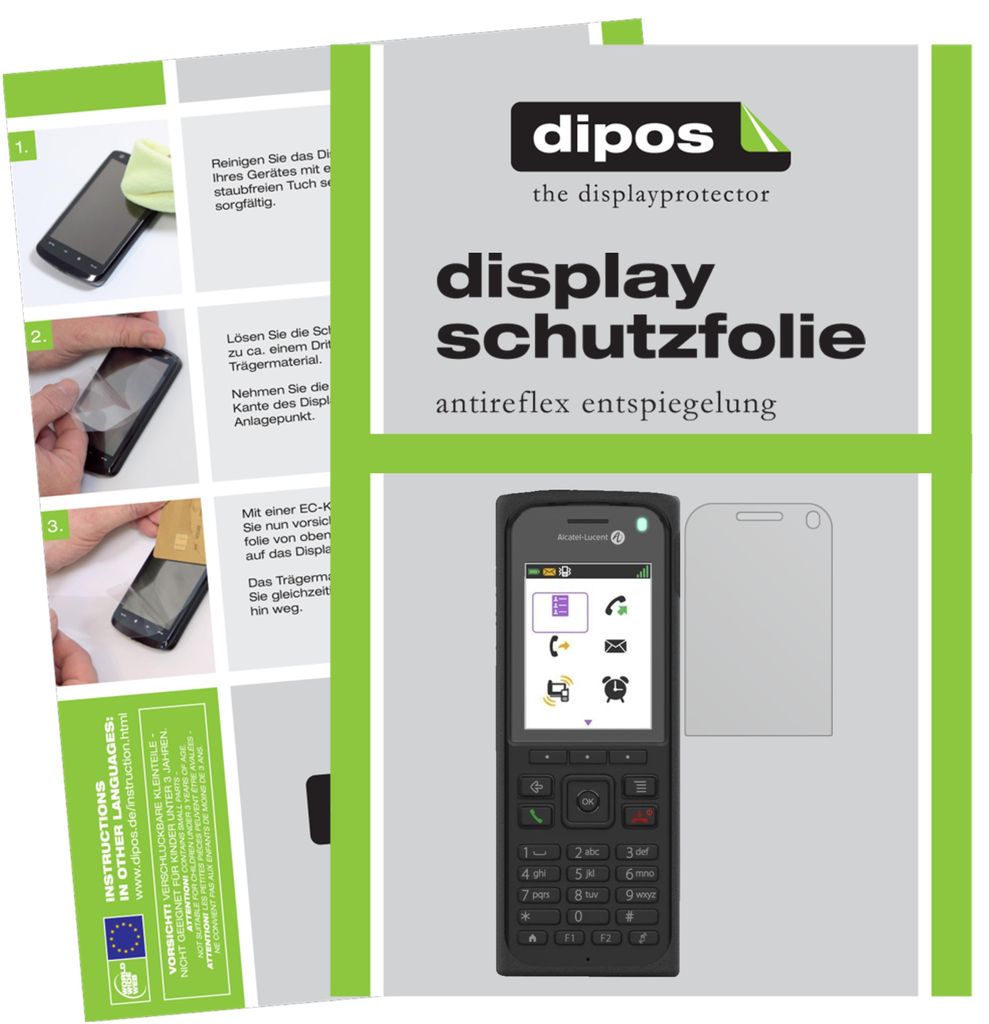 6x Schutzfolie für Alcatel 8262EX matt Displayschutzfolie Folie Display Schutz