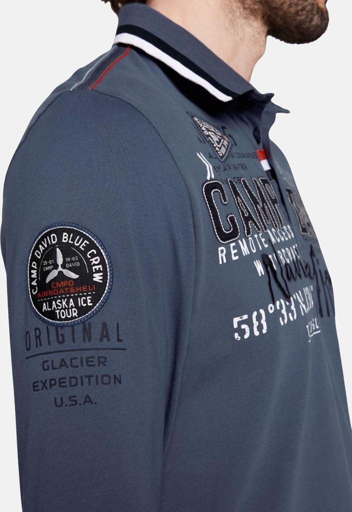 Camp David Poloshirt ALASKA ICE TOUR Langarmshirt