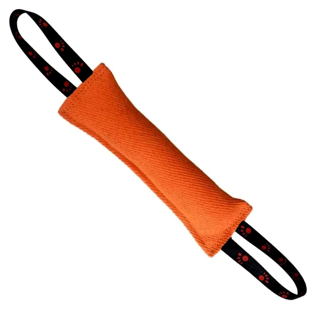 Hund Beißwurst, 30 cm Beißwurst mit 2 Griffen für Hunde, Robustes Hundespielzeug für Training, Tauziehen und Zerrspiele