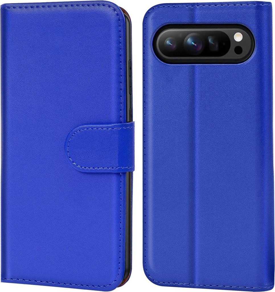 Conie Klapp Tasche für Google Pixel 10 Kartenfach Rundumschutz Hülle in Blau