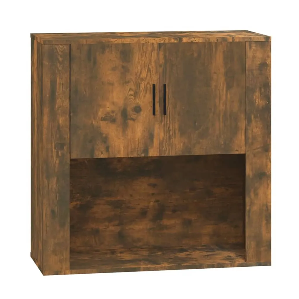 Armadietto Da Parete RUSTOWN In Legno Rustico | Due Ante A Fienile, Ripiani Regolabili E Portasciugamani, Blu Navy, 80x18x83 Cm - 4