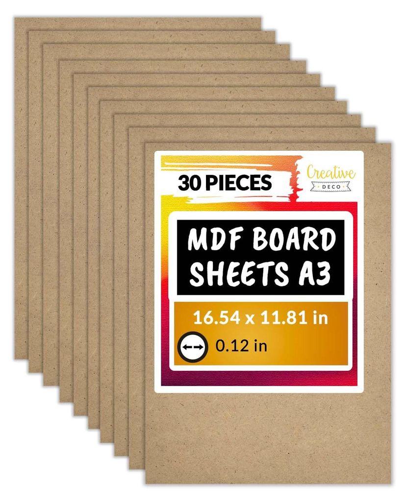 Creative Deco 30 x A3 MDF - Plaat, 420 x 300 x 3 mm Productafbeelding 