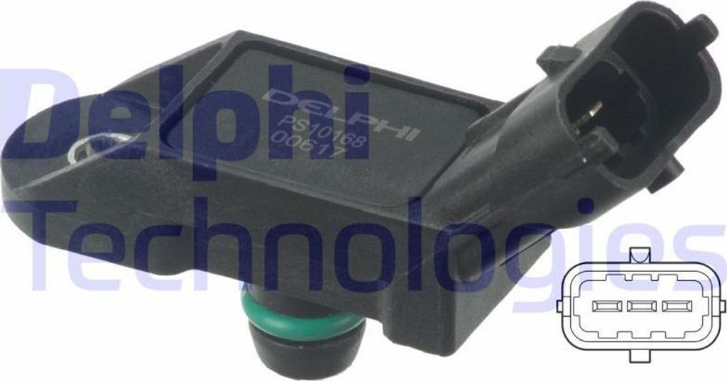 DELPHI PS10168 Ladedrucksensor für FIAT GRANDE PUNTO (199) Saugrohr