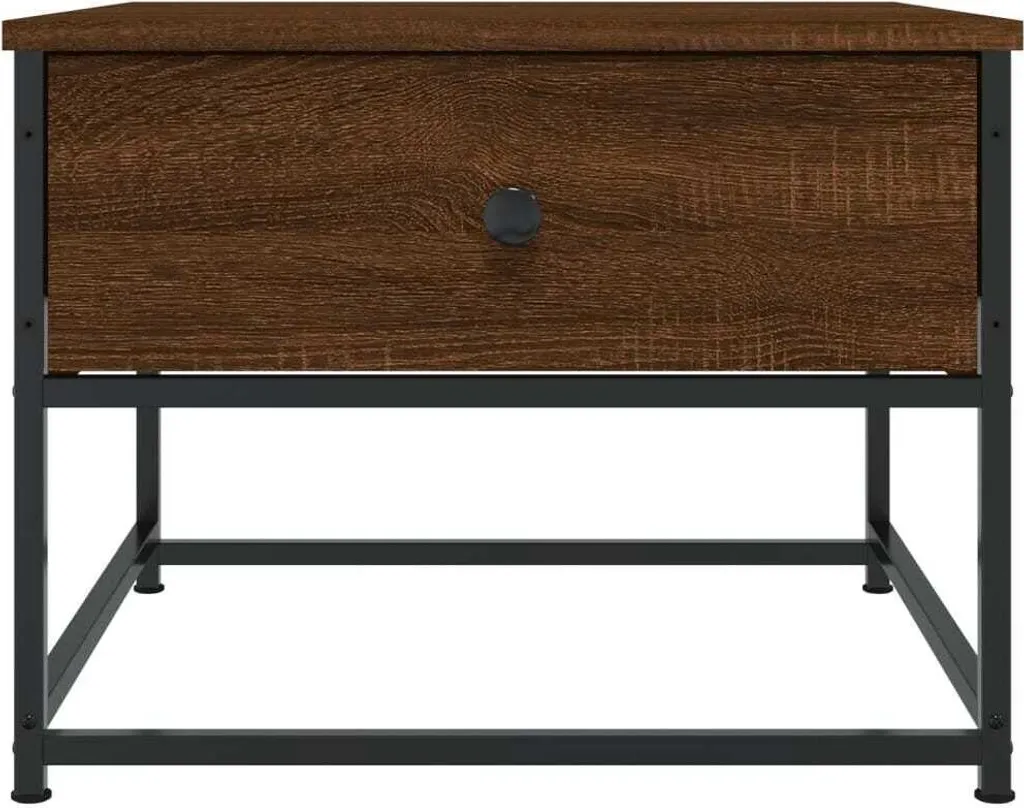 Tavolino Caffè 51x51 Rovere Marrone Design Moderno The Living Store - 7