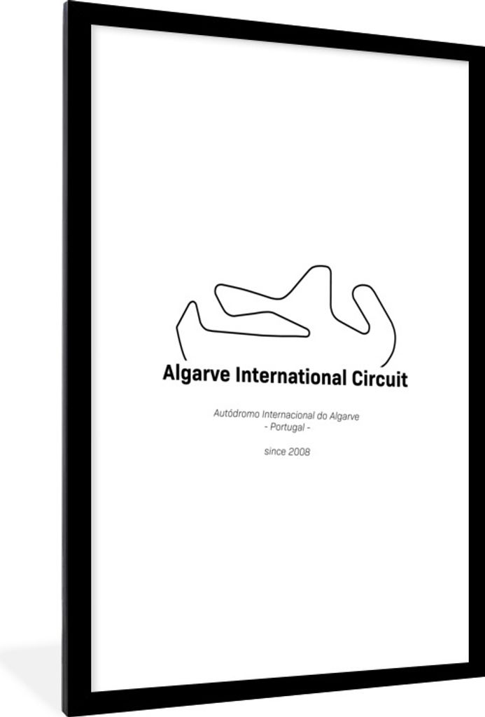 MuchoWow Gerahmtes Poster Formel 1 - Portugal - Rennstrecke 60x90 cm - Poster mit Schwarzem Bilderrahmen Wandposter Rahmen Foto Bilder - Dekorati...