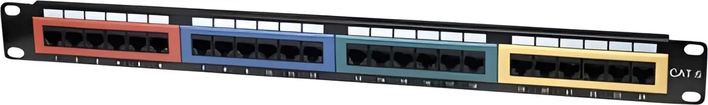 Panneau de brassage Cat5e UTP INTELLINET 24 ports 1U à code couleur