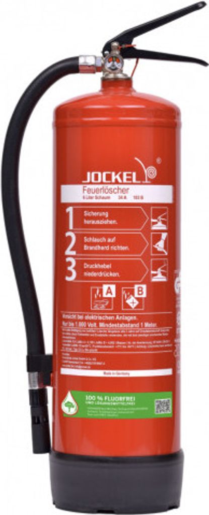 Jockel S6LJM GREEN E 21 - Dauerdruck-Schaum-Feuerlöscher GREEN E, 6L , EN 3, 21 A, 113 B = 6LE, inkl. Prüfplakette