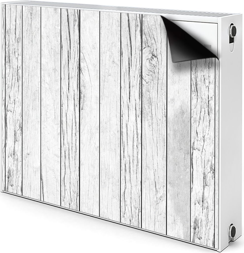 Magnet Radiator Magnet Mat Heizkörperverkleidung Heizkörper-Abdeckung Heizung 100x60 cm - Bretter, weiß
