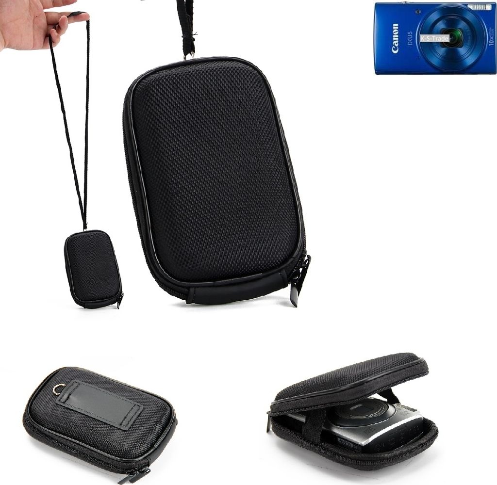 K-S-Trade Hardcase Kamera-Tasche Foto-Tasche kompatibel mit Canon IXUS 180 für Kompaktkamera Gürteltasche Case Schutz-Hülle
