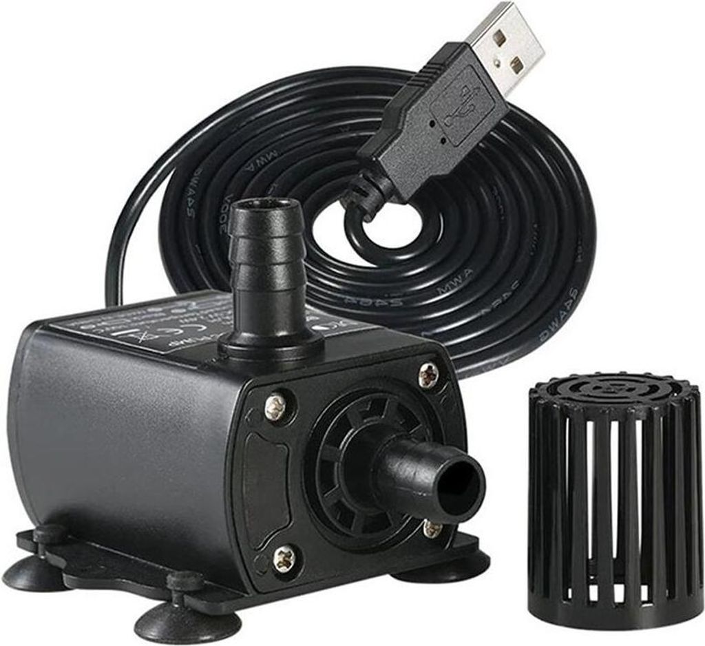 Mini Ultra Ruhig Tauch Pumpe Aquarium Garten Teich USB Brunnen Wasser Pumpe DC 5V 250L/H
