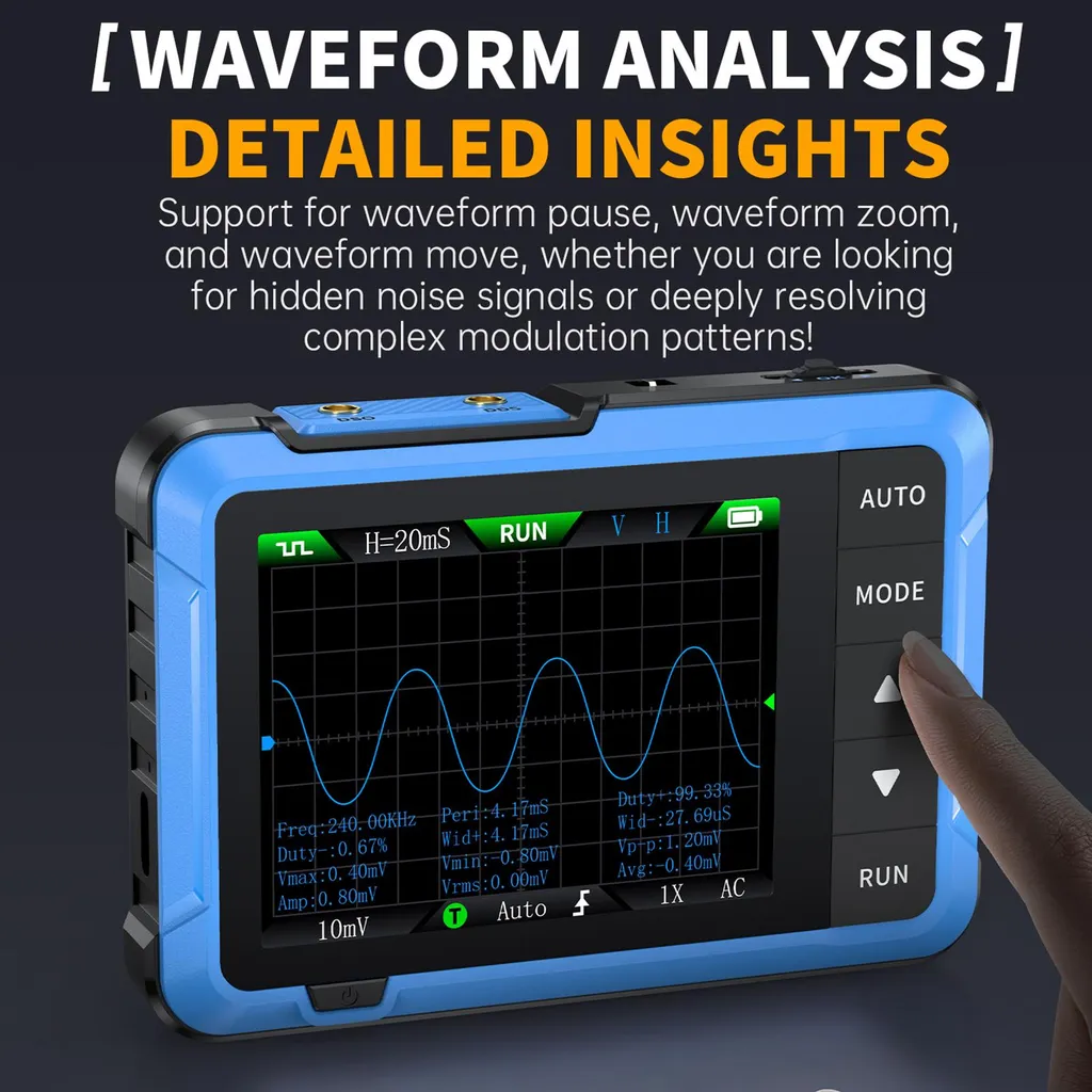 Multimètre oscilloscope 2 en 1 portable pour diagnostic électronique pro - 17
