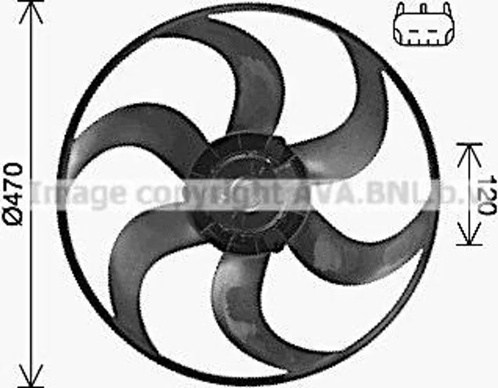 Ventilateur AVA JE7084 OE 55038108AA pour Jeep Commander et Cherokee