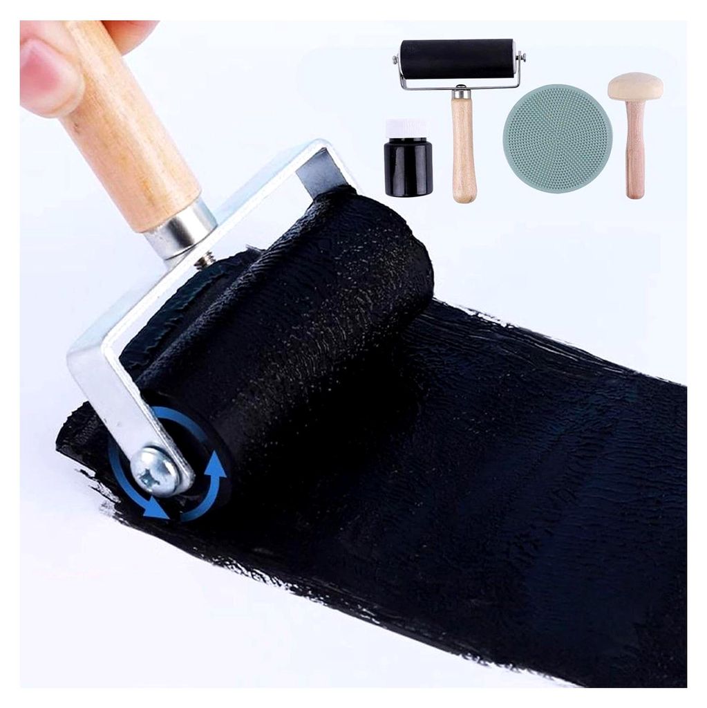 Gummi Brayer Rolle, Kunsthandwerksrolle für DIY Oberflächenfärbung, Kunstdruck
