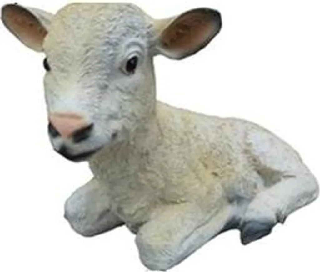 Sculpture Mouton de Jardin Résistante aux Intempéries Design 40 cm