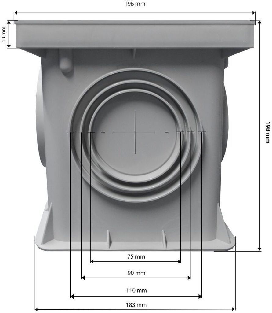 Marley Einlaufschacht 200x200mm mit Einlaufrost Hofablauf Produktbild 3