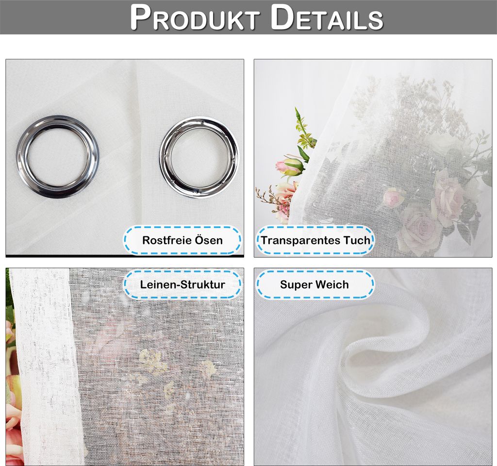 3D Rote Blumen Outdoor Vorhang - Wasserdicht, Blickdicht 180x213cm