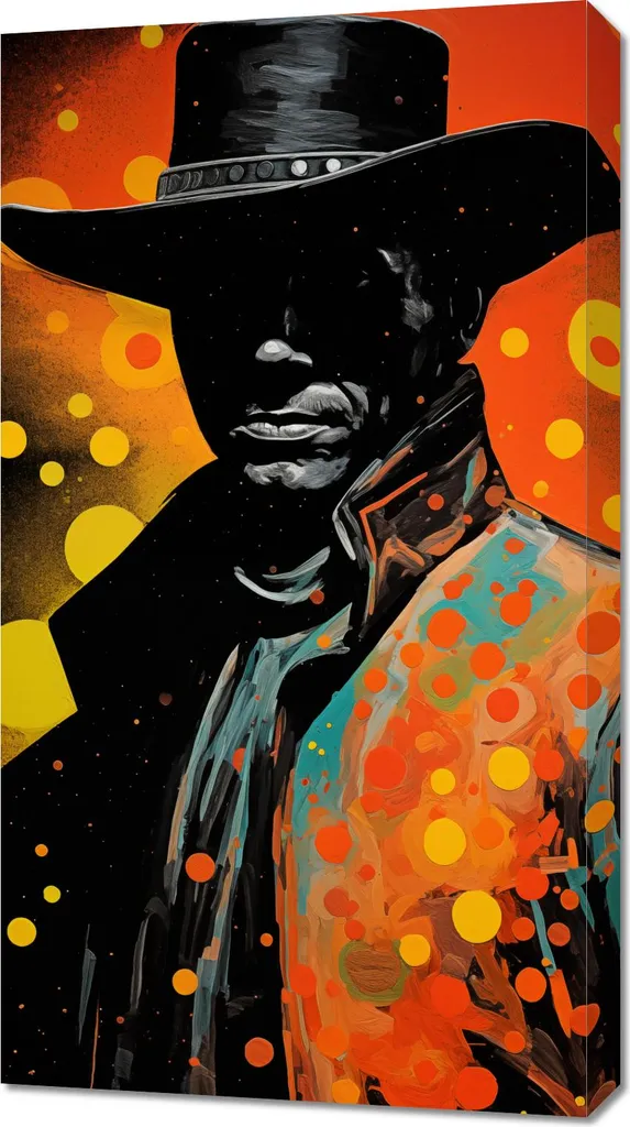 Tableau Cowboy de l'espace Image 50 x 90 cm - Décoration Murale Futuriste