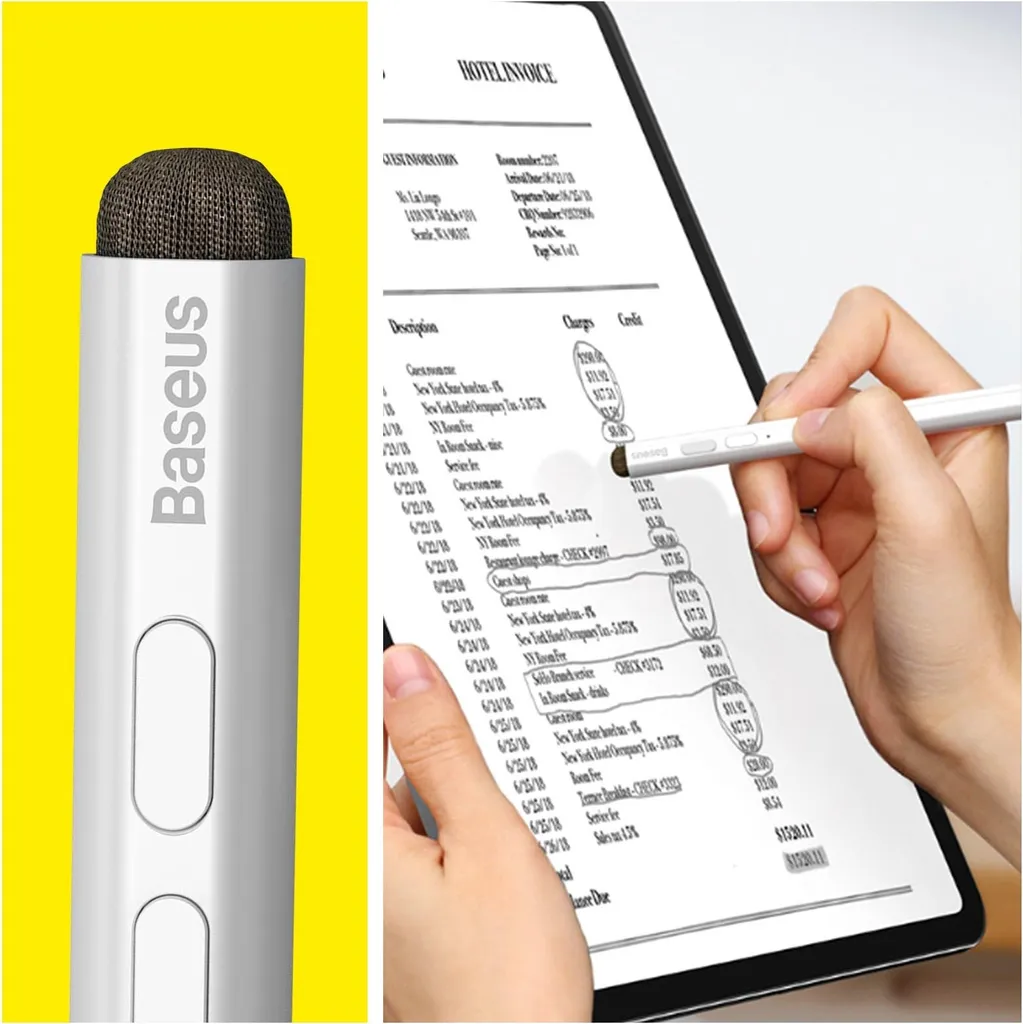 Stylet Baseus Smooth Writing actif passif blanc à fixation magnétique - 11