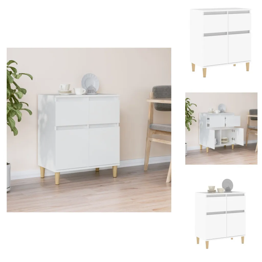 Credenza Soggiorno Bianca 60x35x70 cm | Mobile Contenitore Moderno