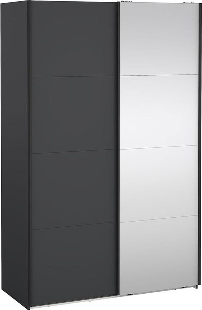 Bergamo Schiebetürenschrank 2 Türen 140x220cm matt grau.