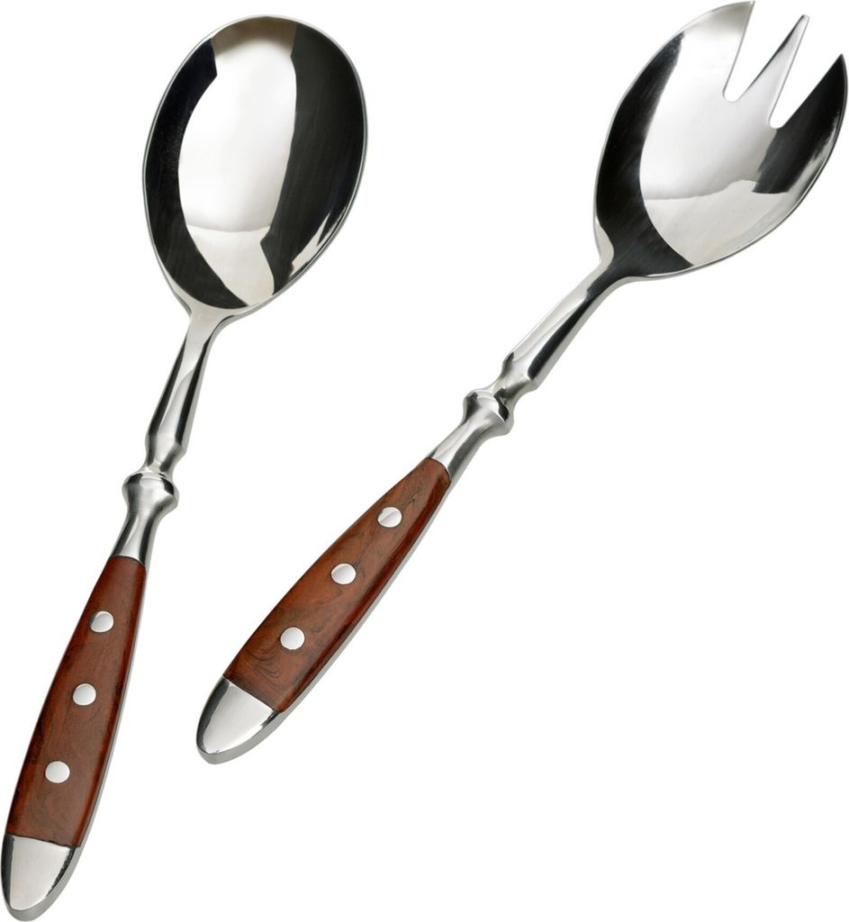 GRÄWE Salatbesteck 2-tlg., Serie Nürnberg, BRAUN Produktbild 
