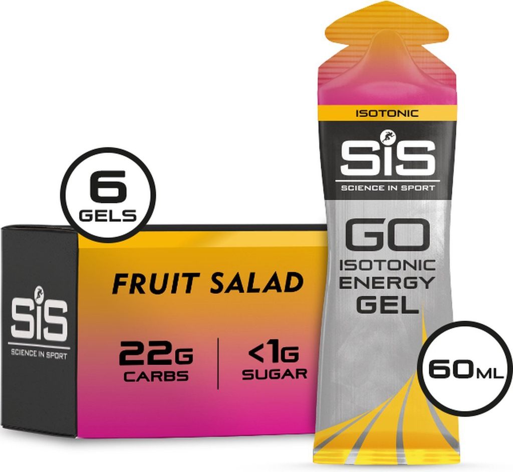 Science in Sport - SIS Go Isotonic Energy Gel - Energiegel - Isotonisches Sportgel - Obstsalat Geschmack - 6 x 60ml