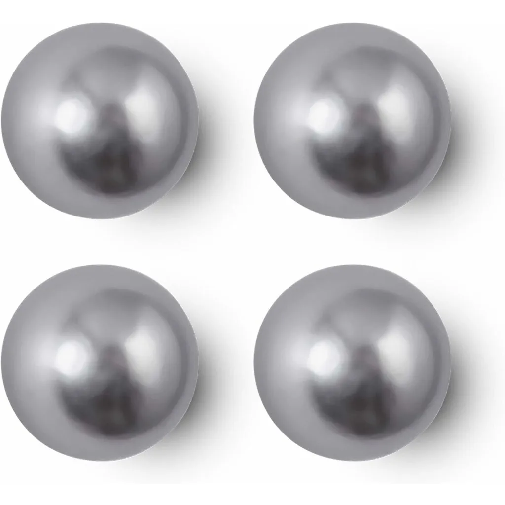 MAUL Aimant sphérique 4 kg en acier Ø 1,5 cm argenté - Lot de 4 pièces