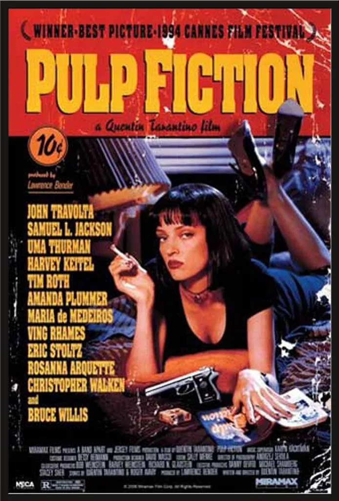 Décoration Murale Pulp Fiction - Cadre Shinsuke® Noir Format Maxi Poster
