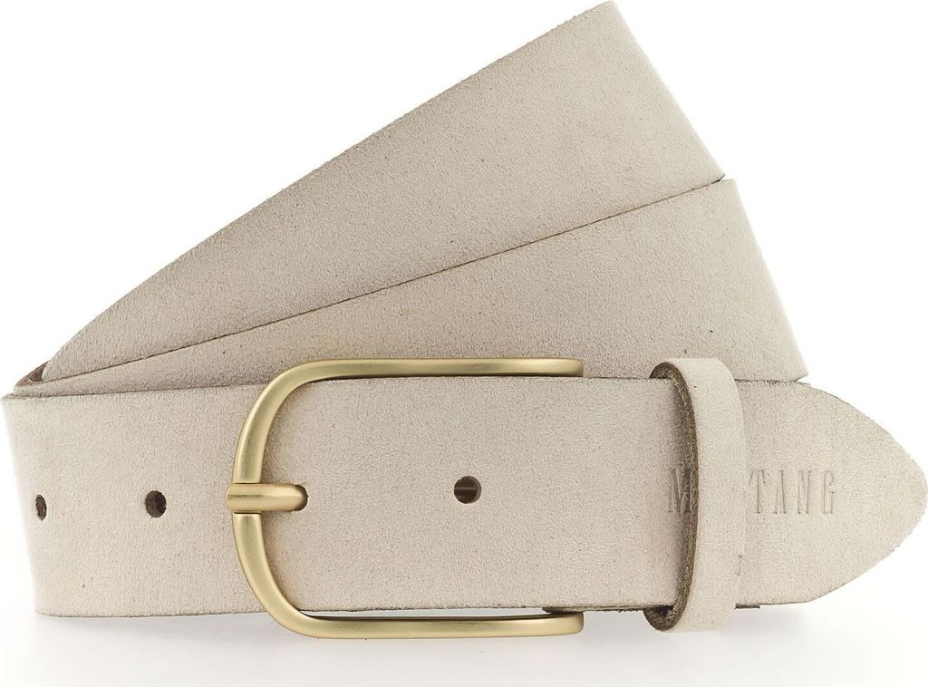 MUSTANG Leder Gürtel Original Belt W105 Cream creme
