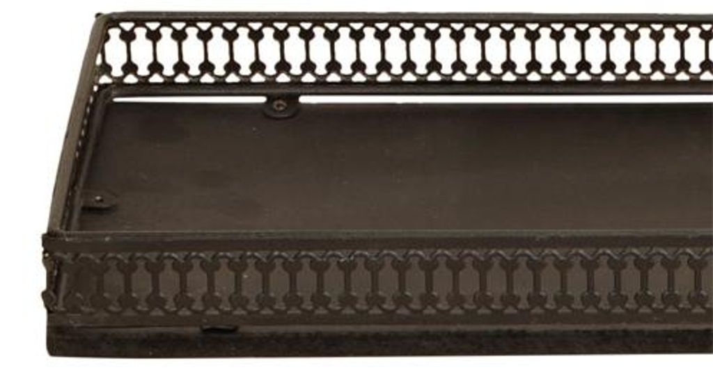 Tablett CHARCOAL antik schwarz längliches Dekotablett mit Produktbild 