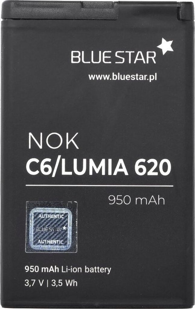 Bluestar Akku Ersatz kompatibel mit Nokia Lumia 620 950 mAh Austausch Batterie Handy Accu BL-4