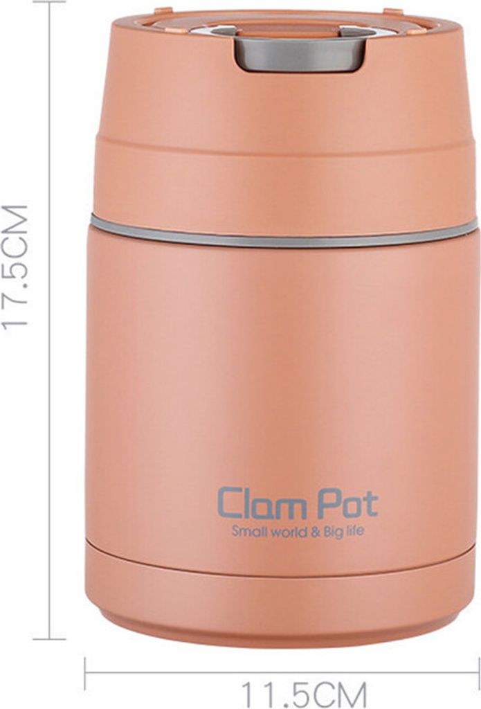 (Rosa) 800 ml isolierter Edelstahl-Thermobehälter, Thermo-Lunchbox für Erwachsene und Kinder, Thermobecher