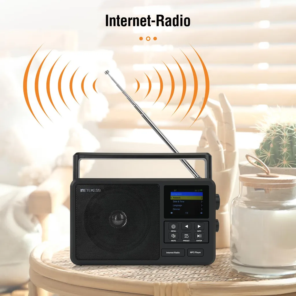 Radio Internet DAB+ Retekess TR640 sans grésillements avec télécommande - 3