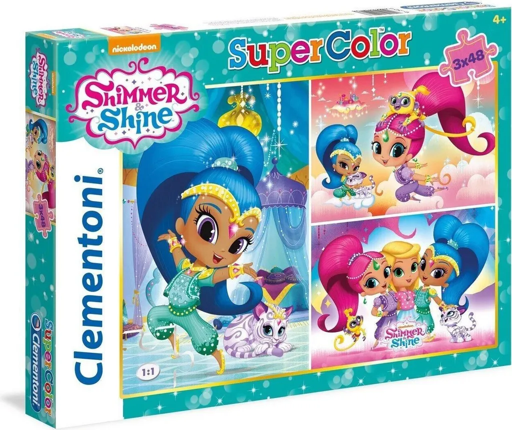 Jeu Éducatif Puzzle 3x48 Pièces Clementoni Paillettes pour le Calme