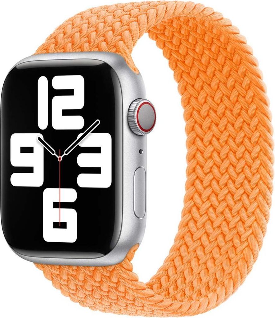 Apple Geflochtenes Solo Loop für das Watch | 38/40/41/42 mm - Größe 5 - Bright Orange