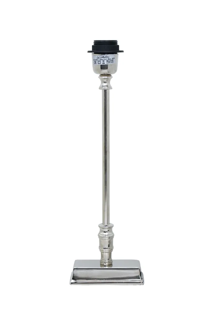 Pied de Lampe Stable Nickel MEHDI H35cm Solution pour Meubles Étroits