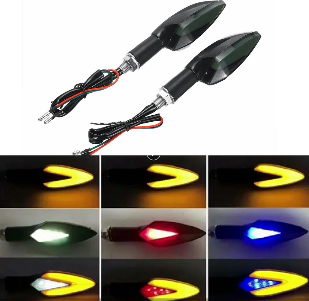 Indicatori Moto LED 12V Blu Universali - Upgrade Luci Diurne DRL