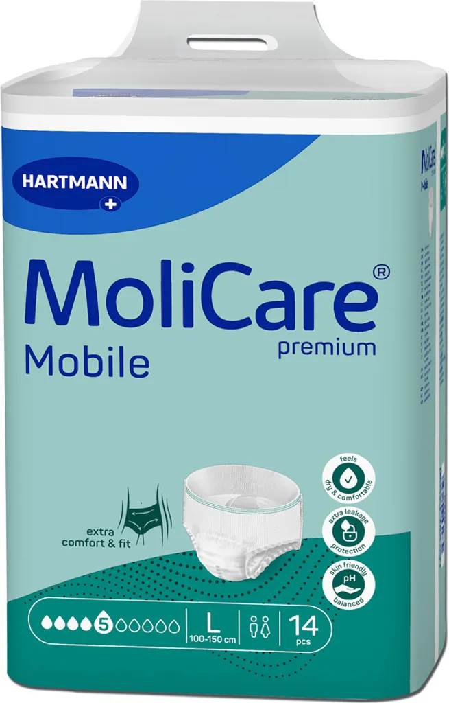 MoliCare Premium Mobile L 5 Gocce Hartmann - 14 Pezzi | Addio Pensieri