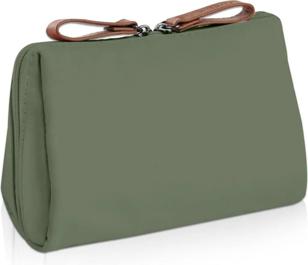 Accessoire voyage : trousse de toilette verte imperméable et ultra légère