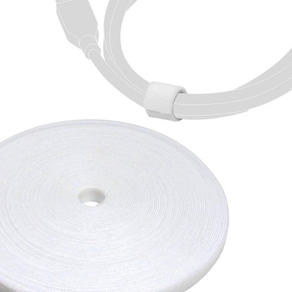 Jumada's - Kabel-Organizer - Kabelbinder - Klettverschluss - Klettverschluss - 5 Meter - Weiß