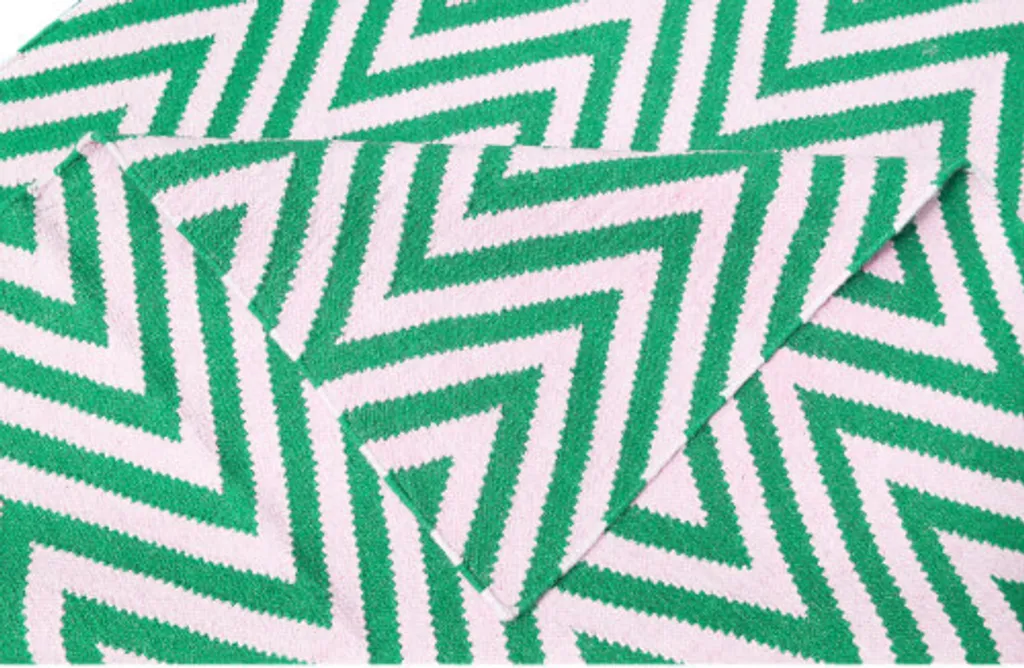 Tapis Kelim Zig Zag vert 140x200 cm - Solution déco pour sols froids - 5