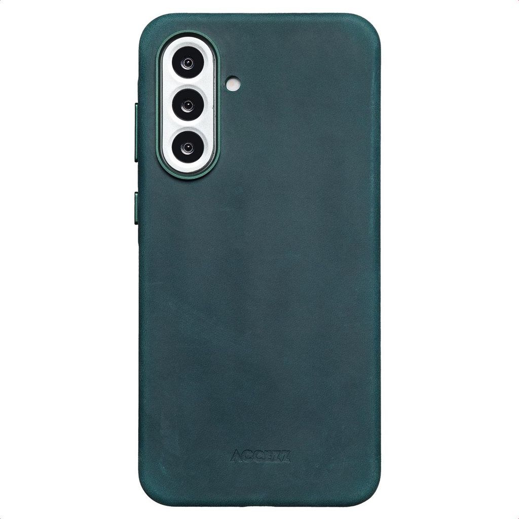 Accezz Vintage Leather Magsafe Backcover Samsung Galaxy A56 - Smokey Green
