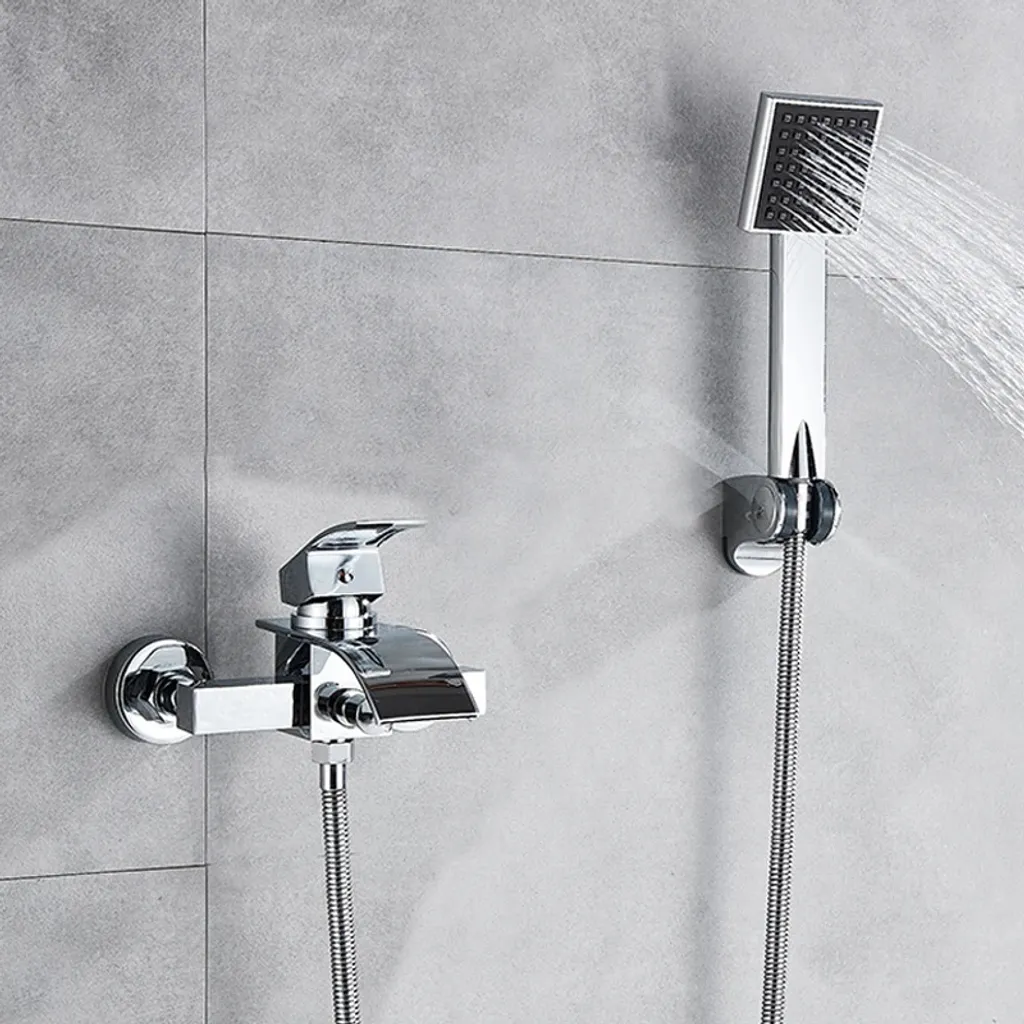 Miscelatore Vasca Cascata Cromo Galvanico - Lusso e Relax a Parete - 2
