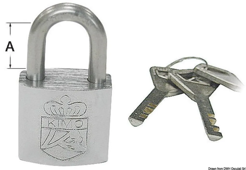 Cadenas inox 60x38 mm anti-rouille pour stopper le vol et l'oxydation