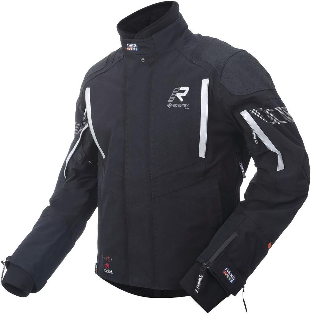 Rukka Shield-RD WP GTX Textil Motorradjacke, schwarz/weiß, 54