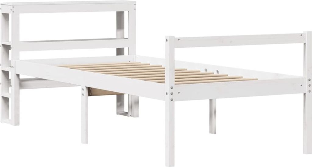 Seniorenbett mit Kopfteil ohne Matratze Weiß 75x190 cm