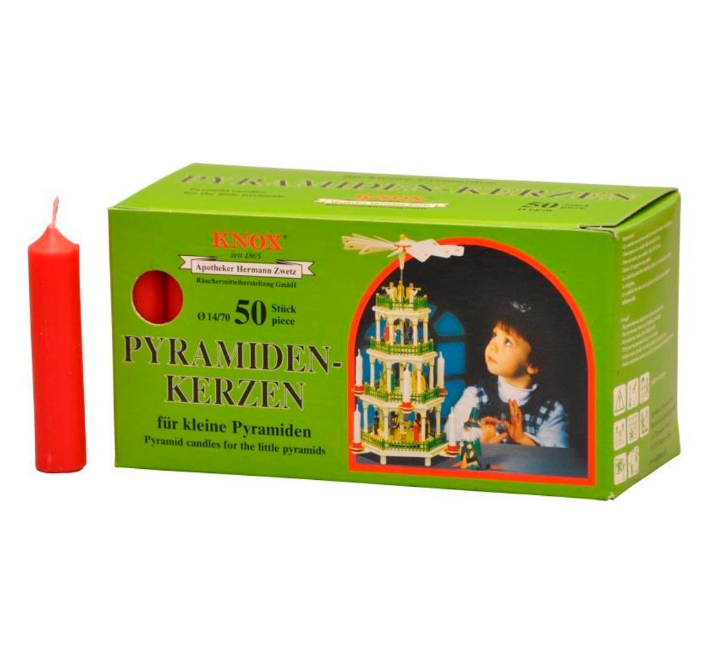 Pyramidové svíčky - červené, po 50 kusech Obrázek produktu